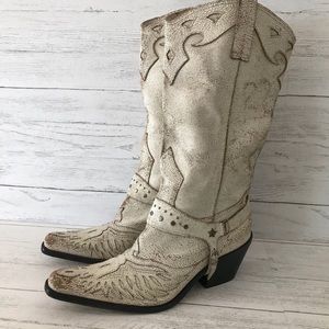 MIA distressed Cowboy Boots *FIT LIKE A 7.5/8